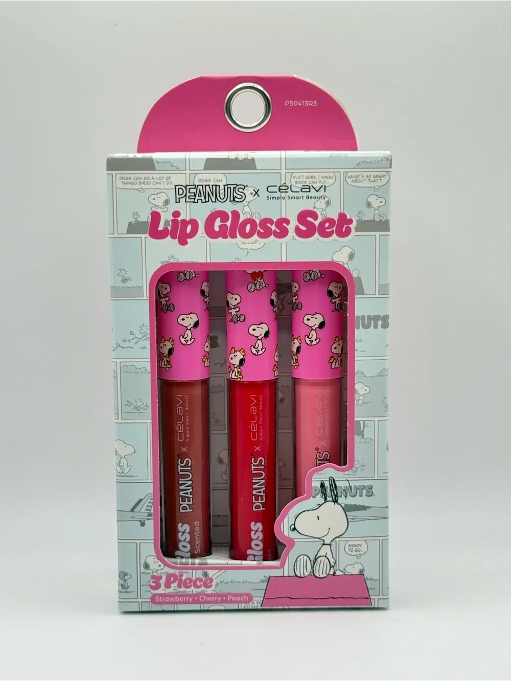 PEANUTS x CÉLAVI 3-Piece Lip Gloss Set | Snoopy Gift Set